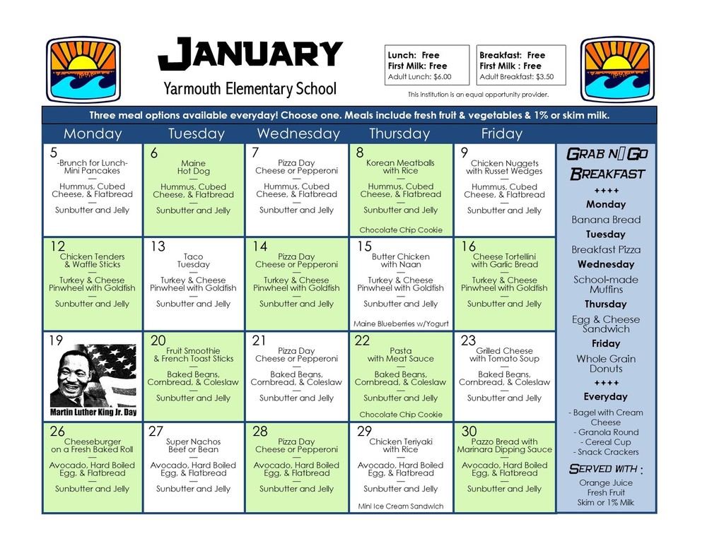 January Menu
