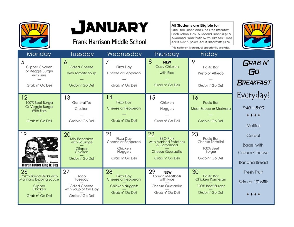 January Menu
