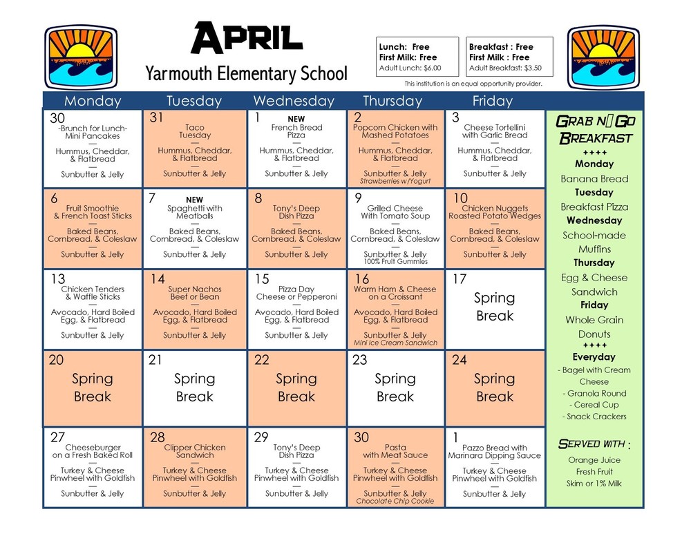 April Menu