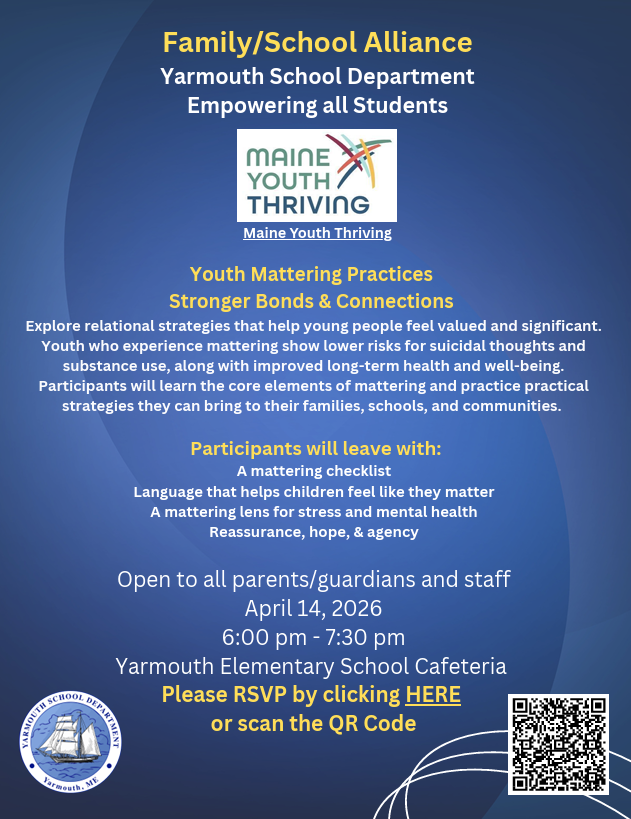 Flier with lots of text announcing April 14 presentation