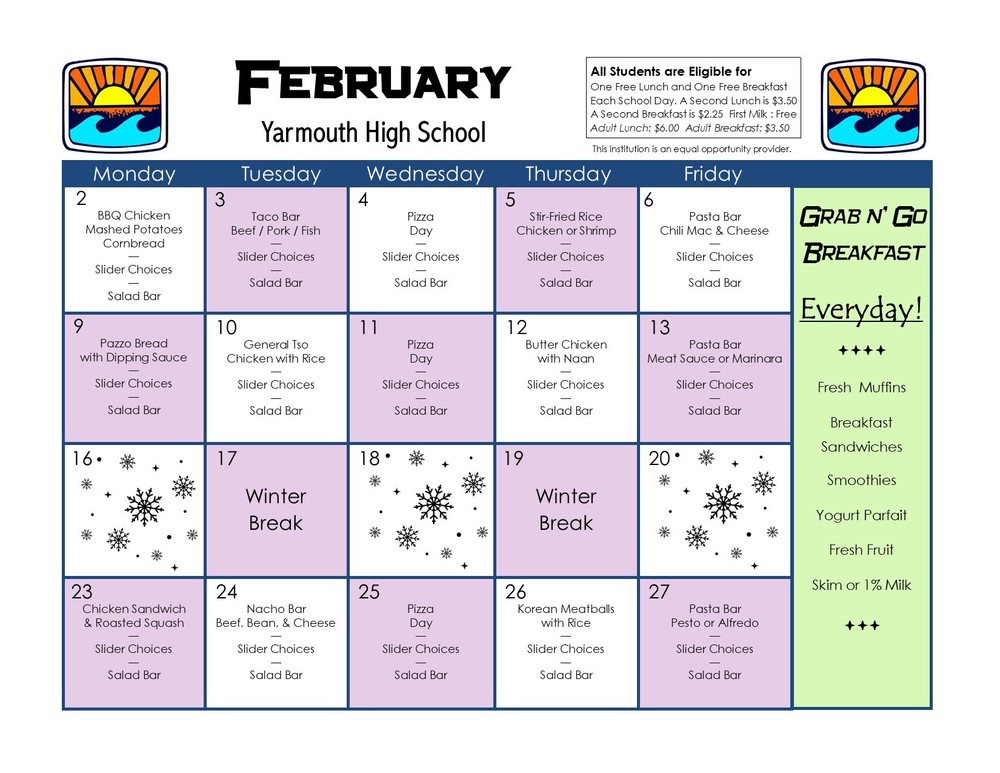 February Menu