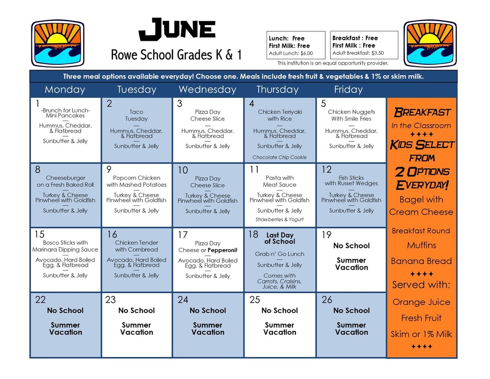 June Menu