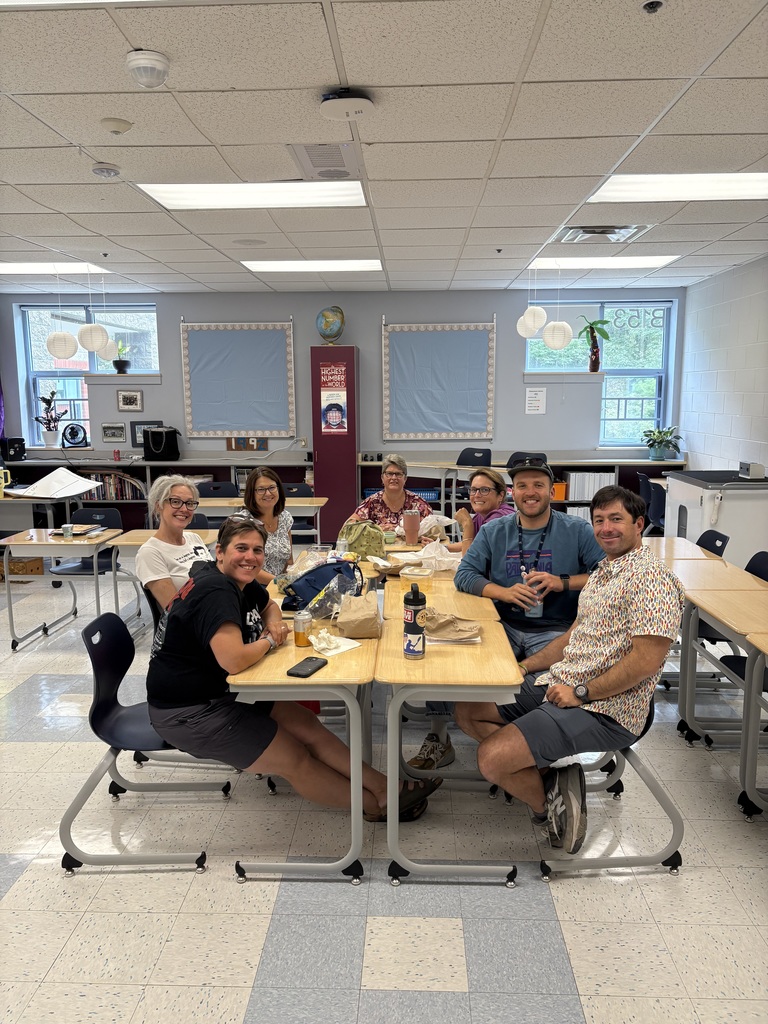HMS 6th grade team met during lunch today.