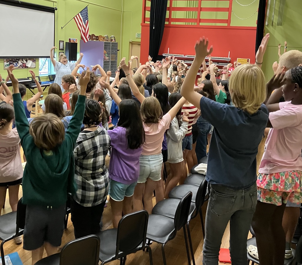 6th grade Chorus students singing and dancing on day 1!