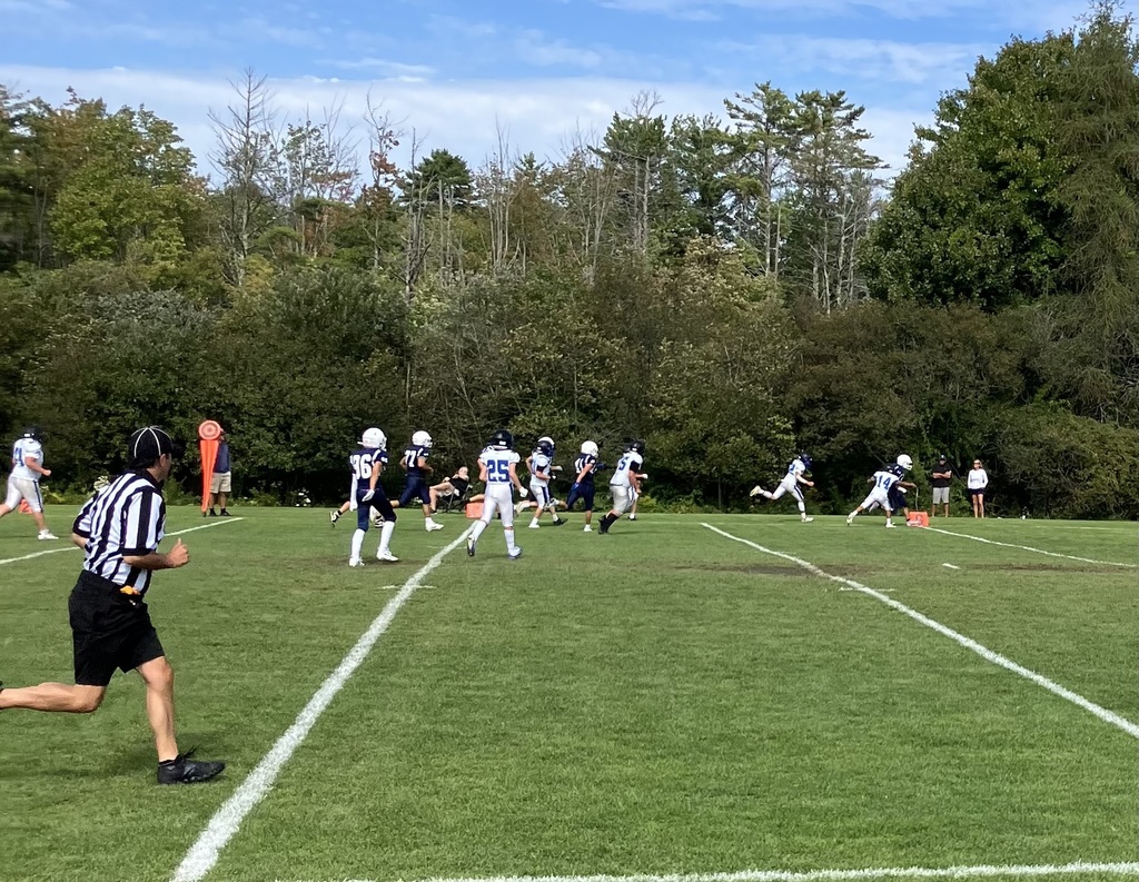 HMS Football team scores a touchdown.