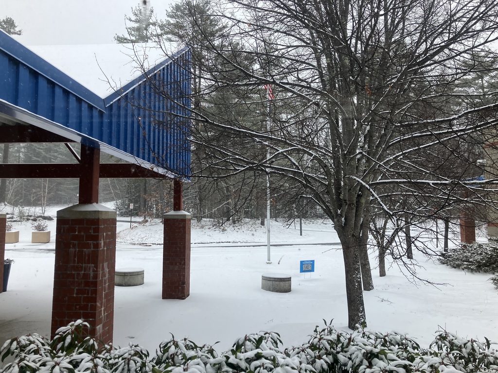 Snow day view from the main office at HMS
