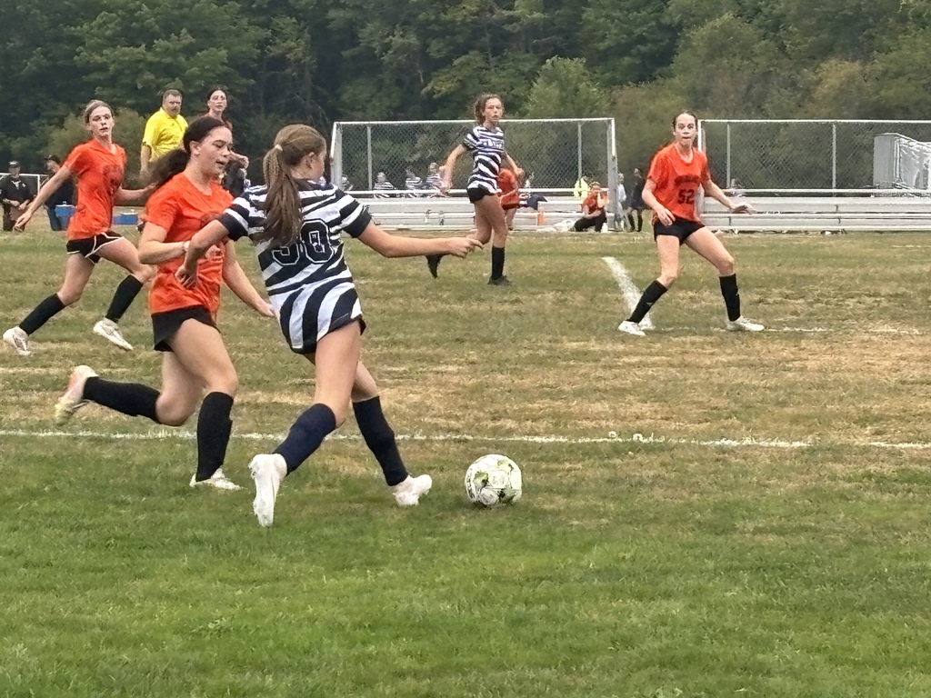Our 8th grade Girls' Soccer team in action vs. Brunswick.