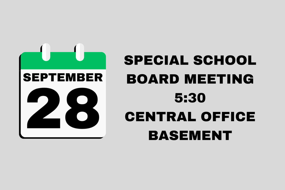 Special School Board Meeting - September 28