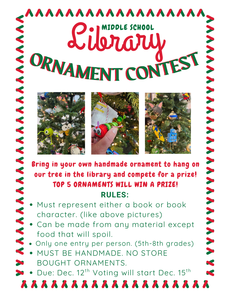 Ornament Contest - Middle School Library