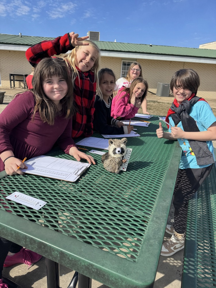 3rd graders studying weather