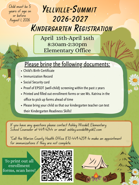 Kindergarten registration