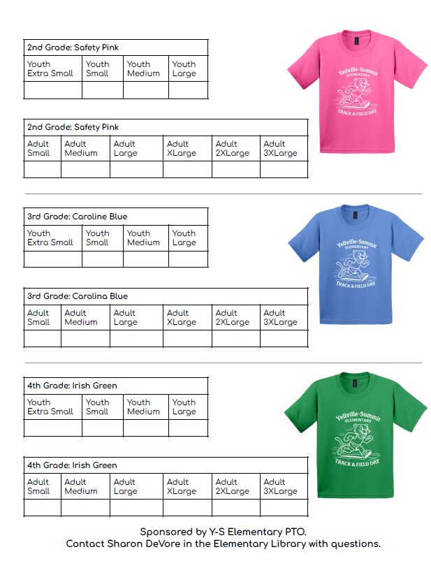 Page 2 - Track & Field Order Form