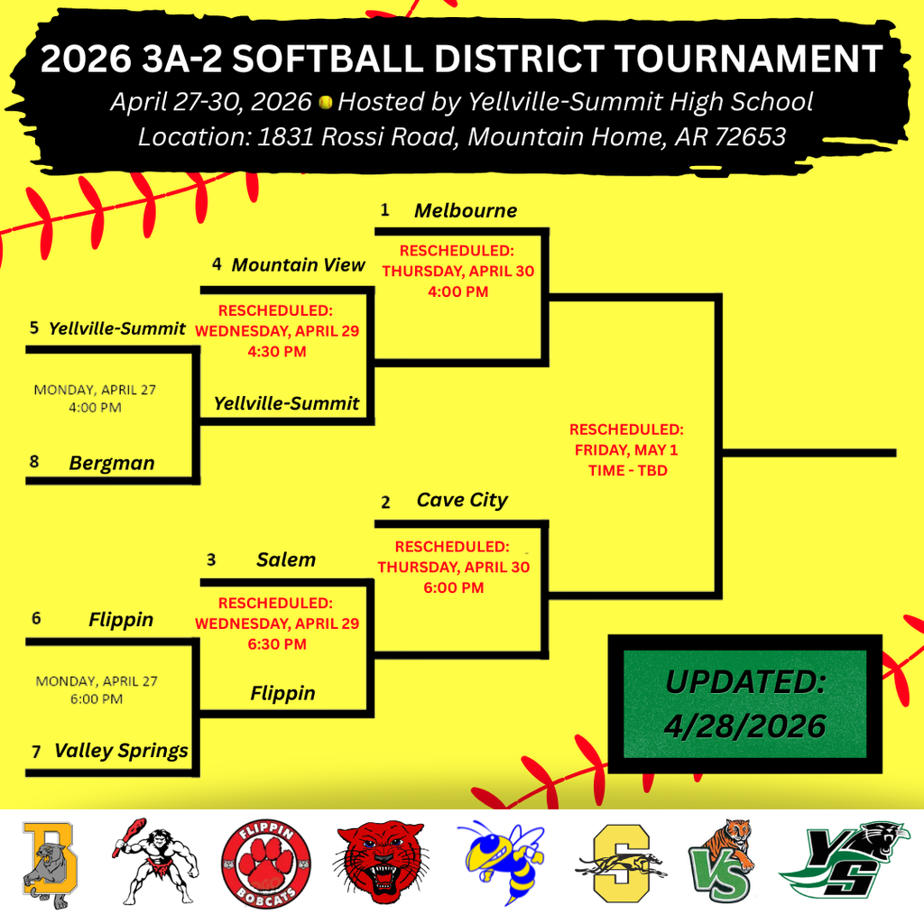 Softball - Updated Tournament Bracket