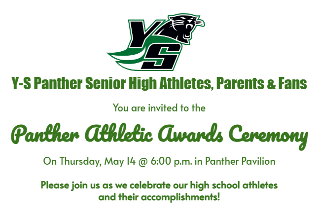 Y-S Athletic Banquet invite