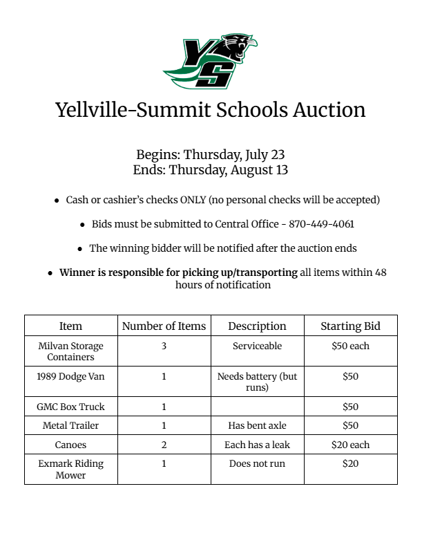 Auction Information