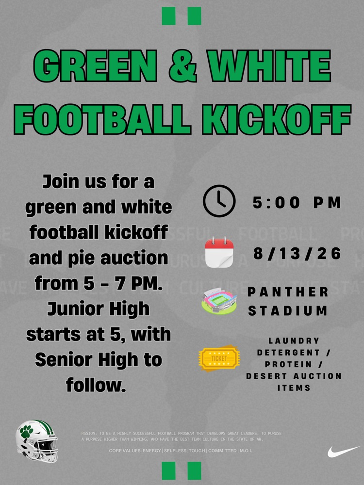 green and white football game information