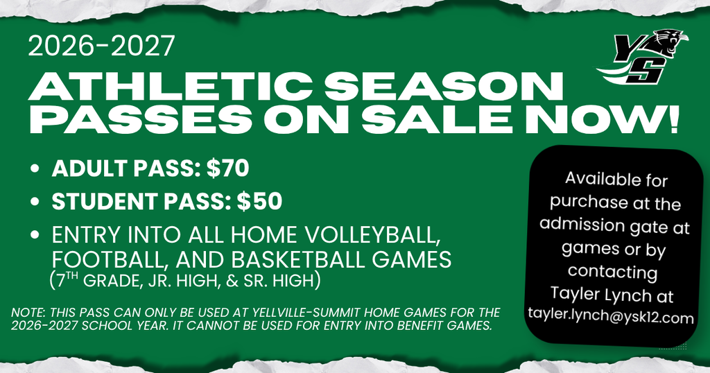 Athletic Season Passes for Sale