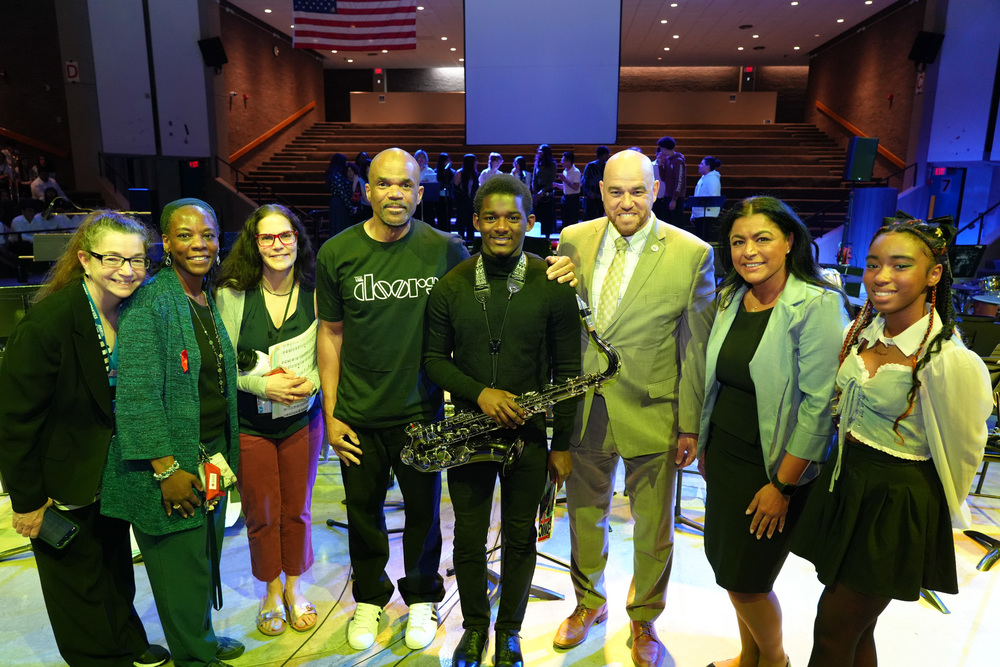 Darryl “DMC” McDaniels Presents Scholarship to YMHS Senior Josiah Dominique