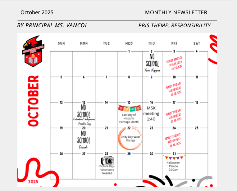 october calendar graphic
