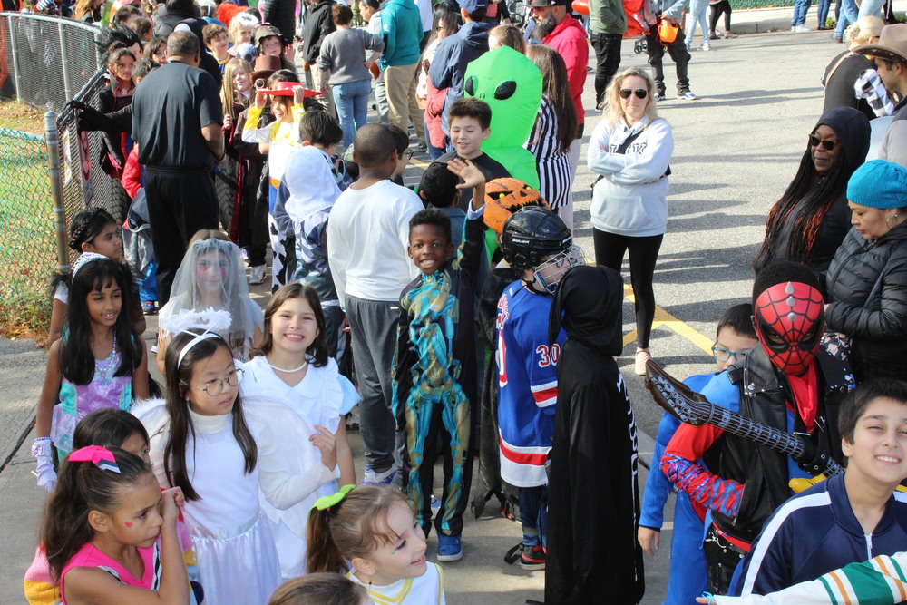 Students from School 30 in their Halloween Parade