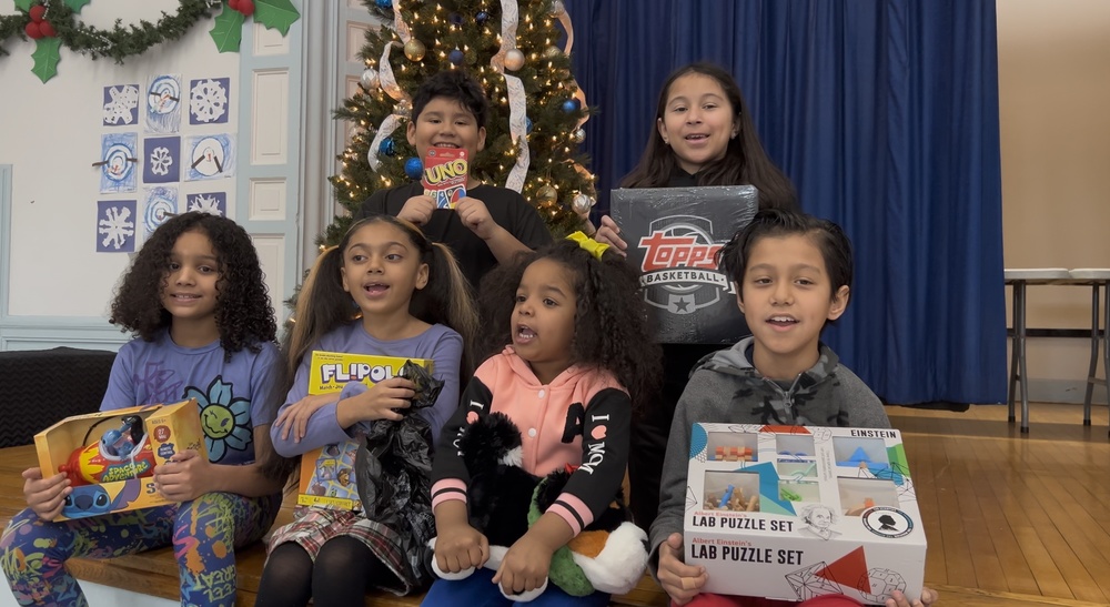 Students with presents