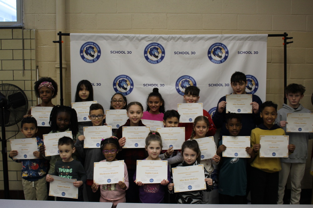 School 30 Students receiving awards