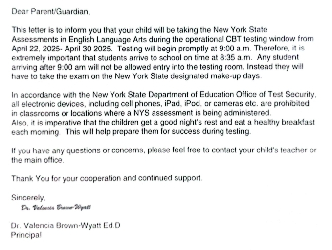NYS ELA EXAM DATES