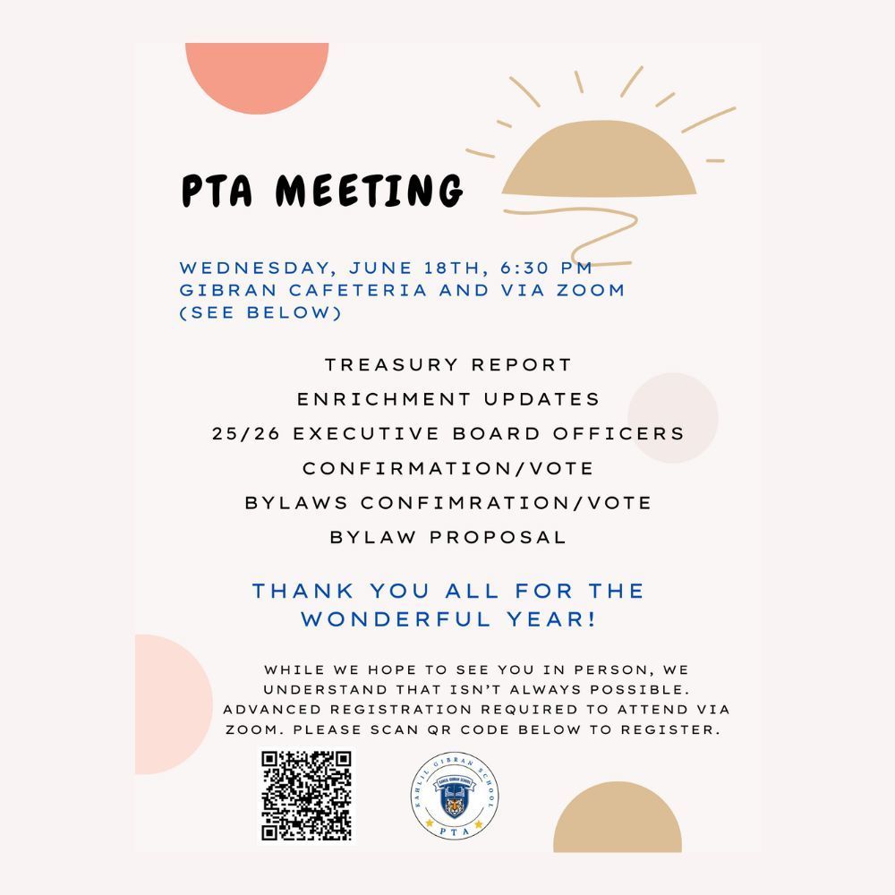 June PTA Meeting Info