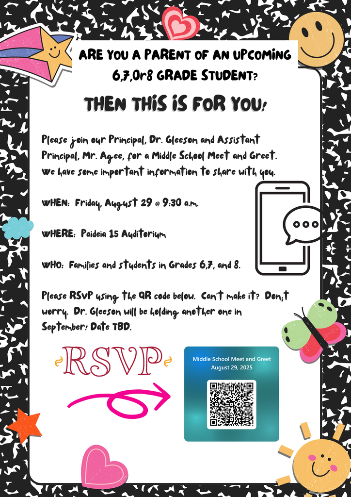 Parent Meet and Greet for Families in Grades 6-8