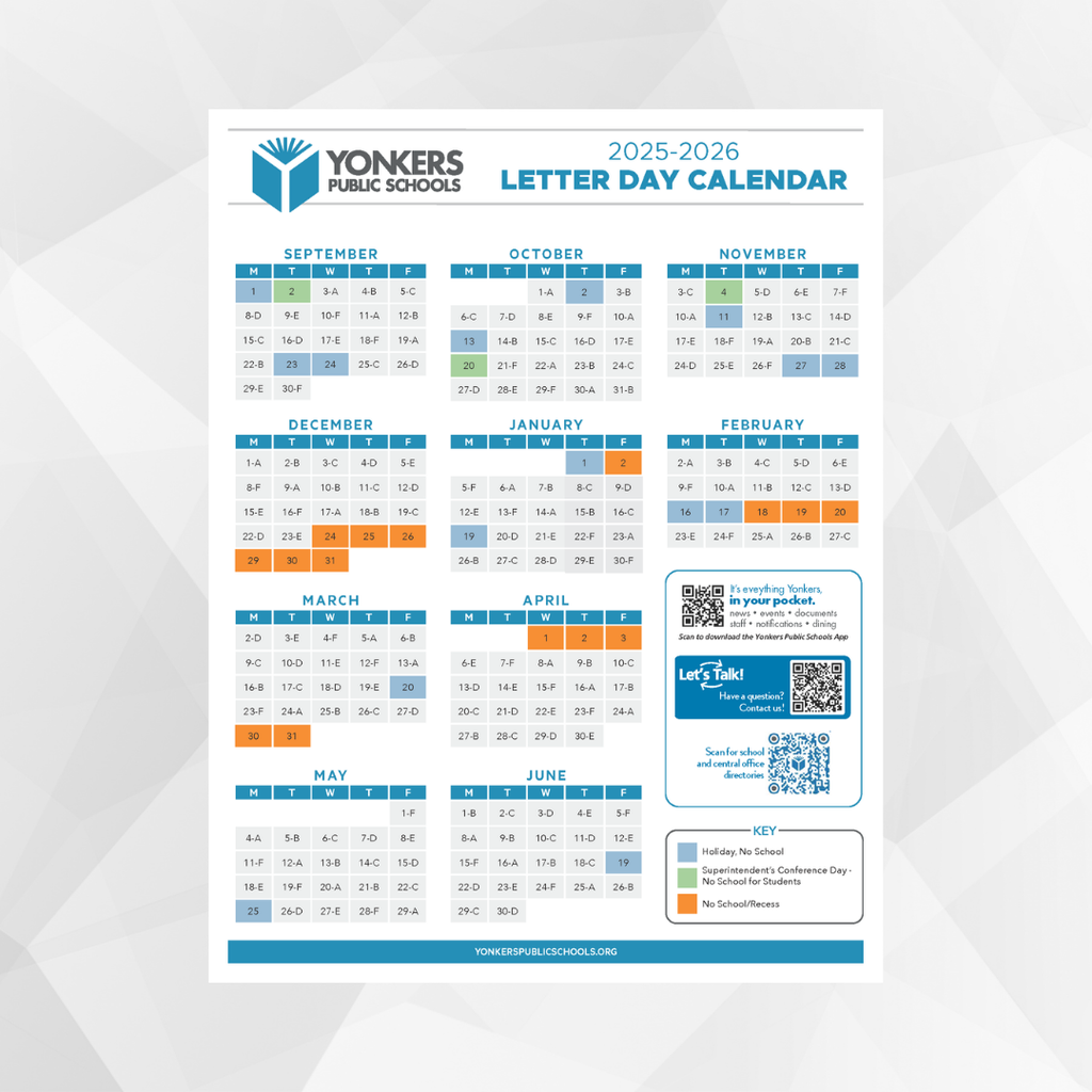 Letter Day Calendar Preview