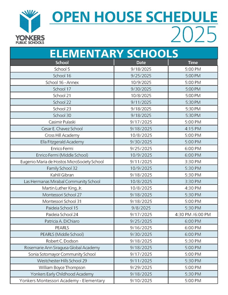 Open Schedule Page 1 