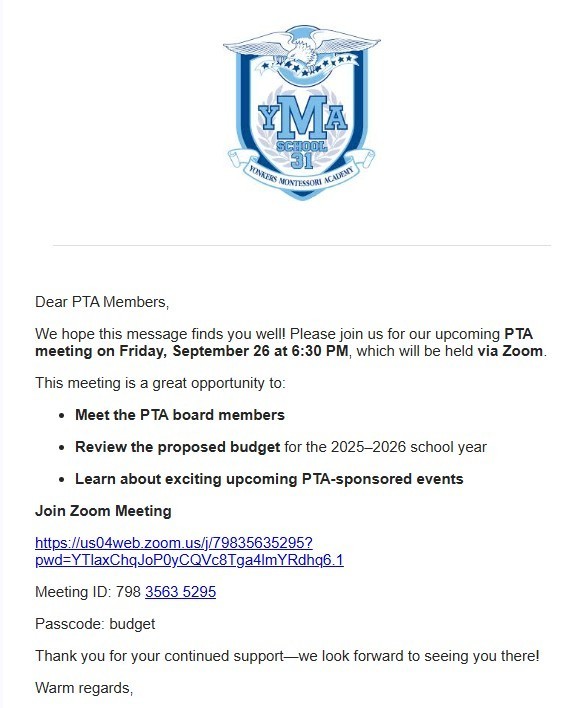 PTA MEETING