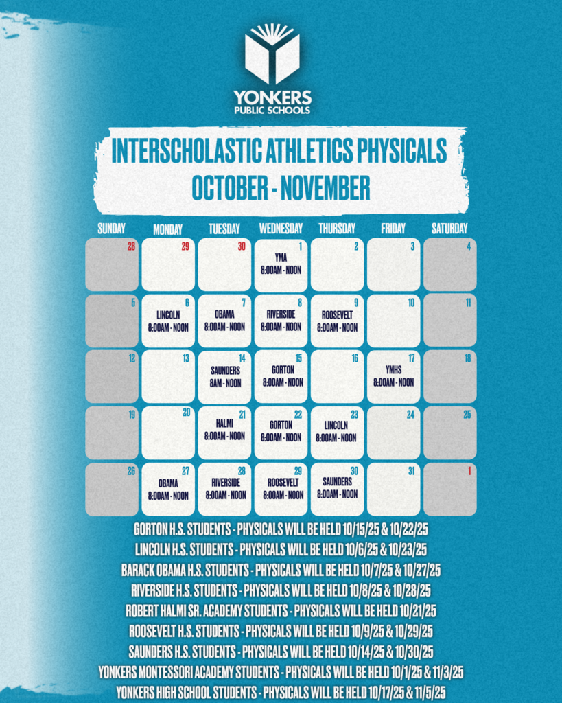 Schedule for Winter Sport Physicals