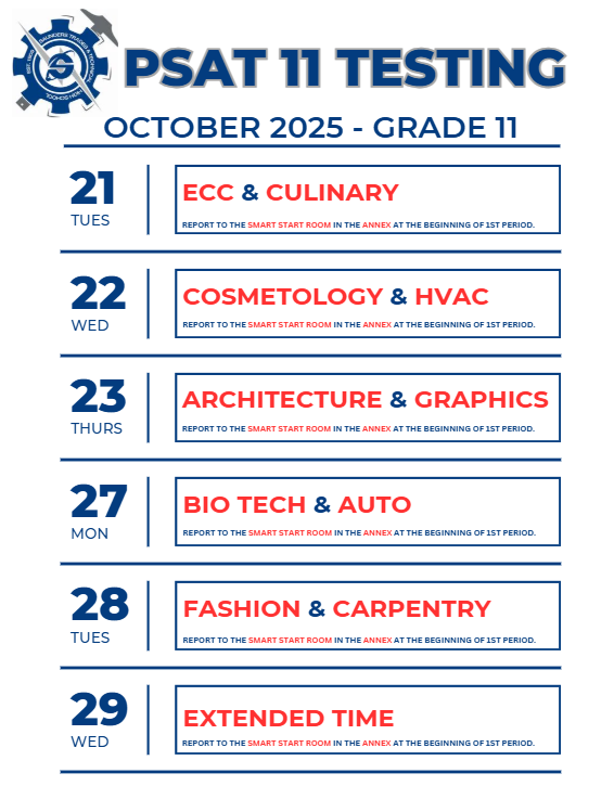 PSAT Testing Schedule