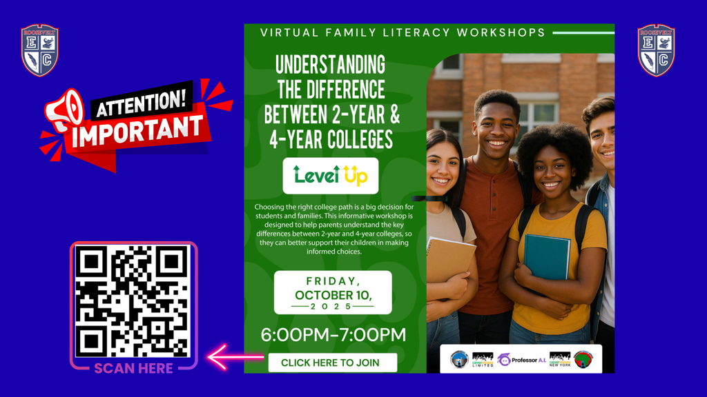 Virtual College Family Workshop - Friday October 10th 6-7pm