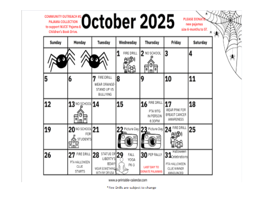 October Calendar