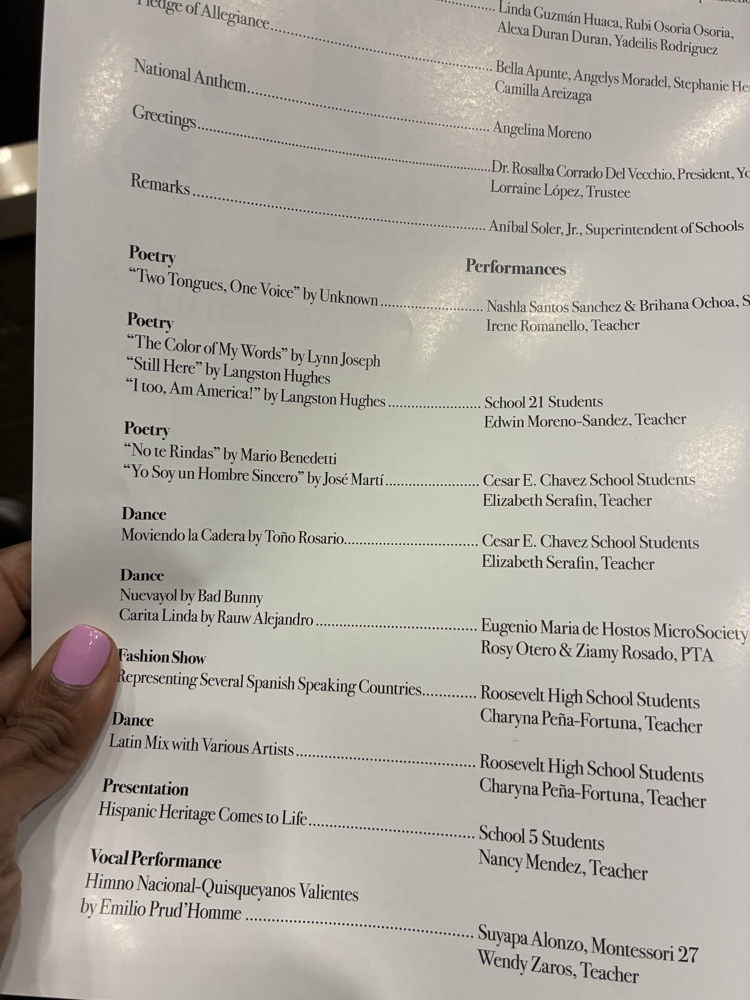 Hispanic heritage celebration program