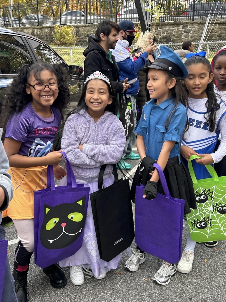 Kids in costume and at the ready