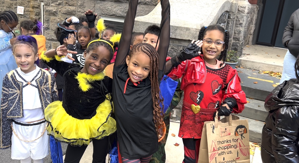 Kids in costume and at the ready