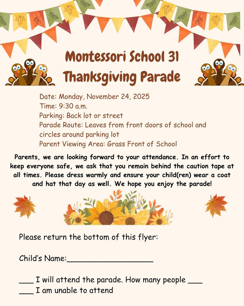 THANKSGIVING PARADE ANNOUNCEMENT