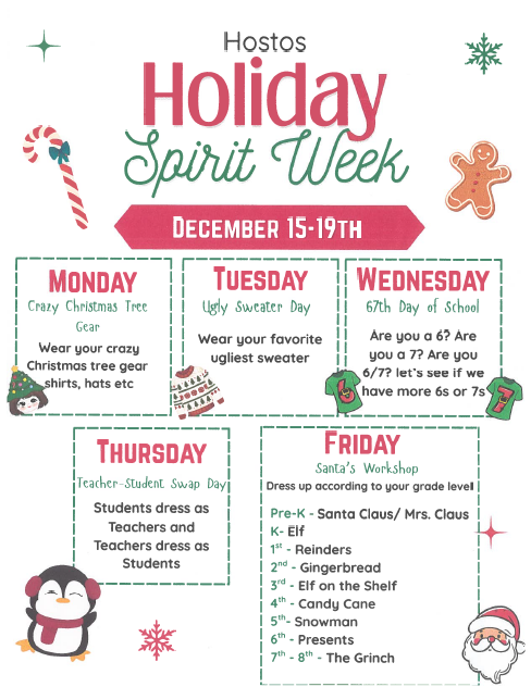 Holiday Spirit Week