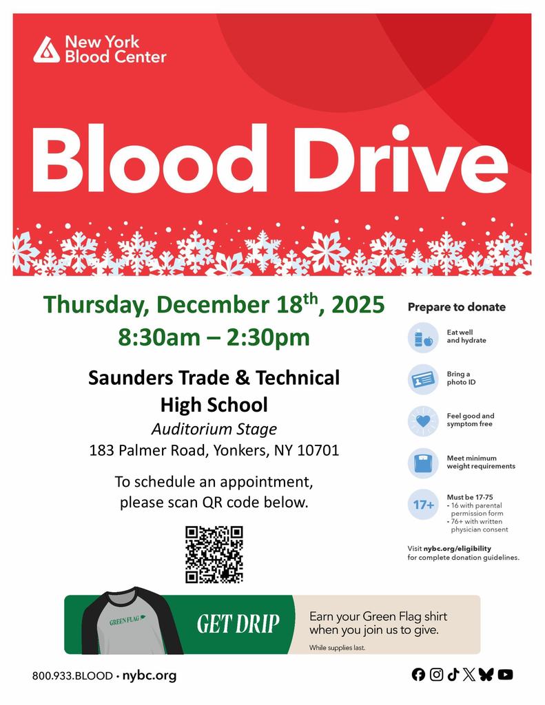 Saunders HS Blood Drive - December 2025