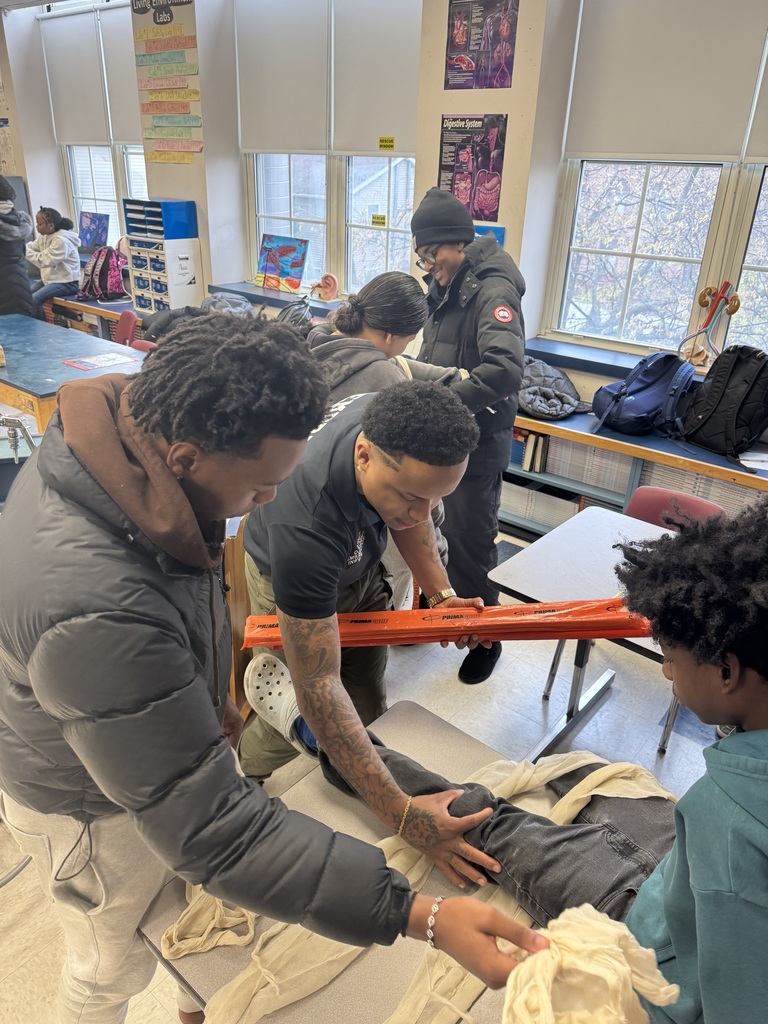 Empress Ambulance EMTs support hands-on learning at the Barack Obama School for Social Justice 6