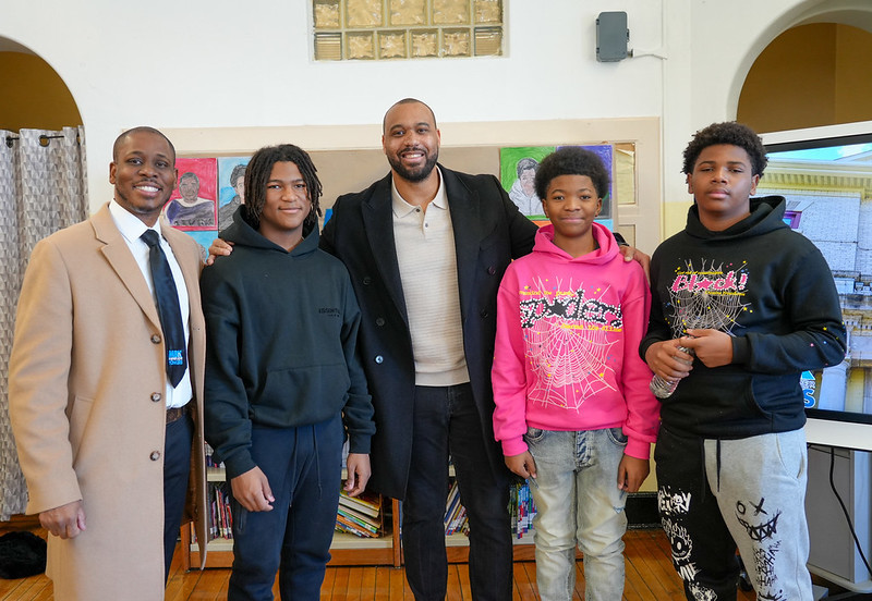 students with Coach and Mr.M