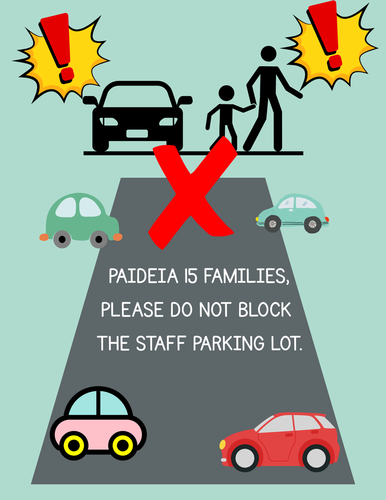 Please don't block the staff parking lot.