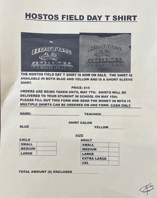Field Day T-Shirt Form