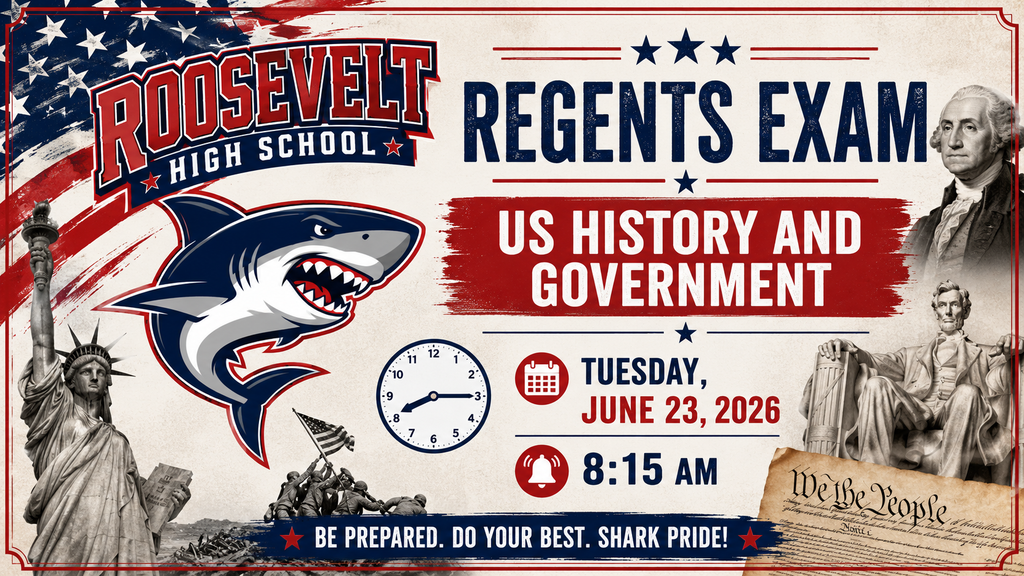 US History Regents - June 23 @ 8:15AM