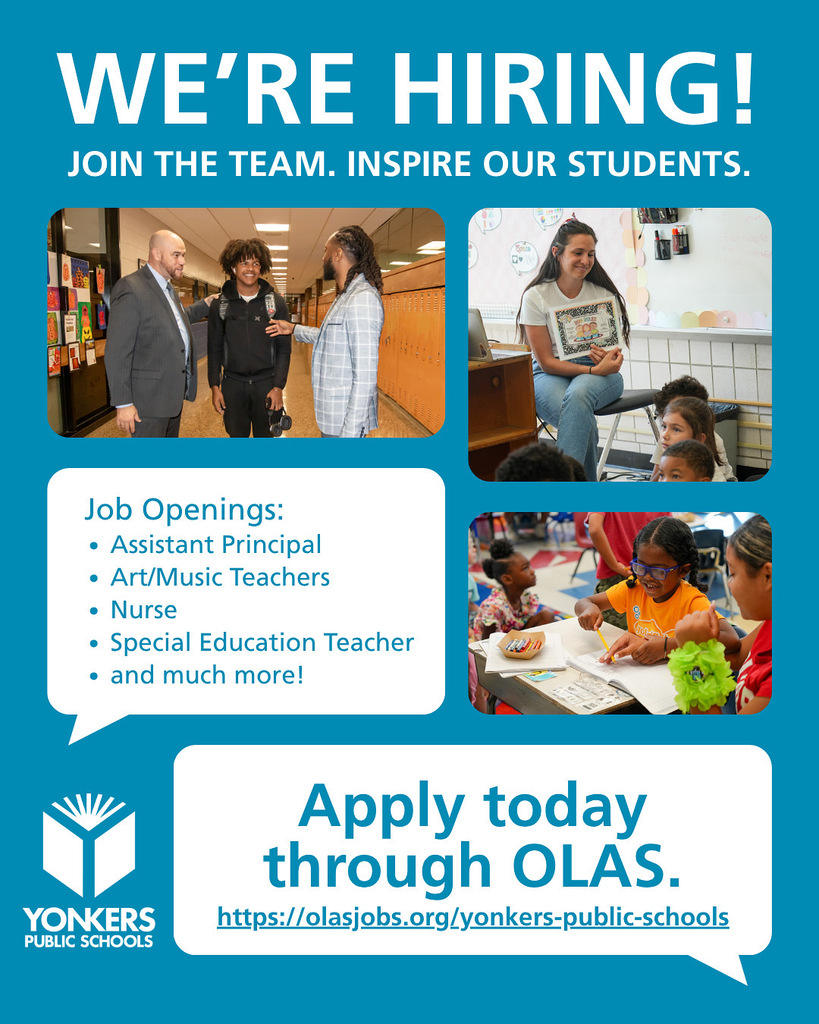 Yonkers Public Schools is Hiring