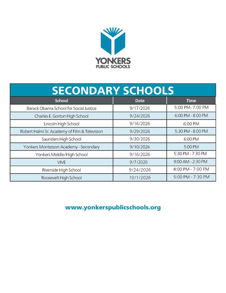 Open House Schedule