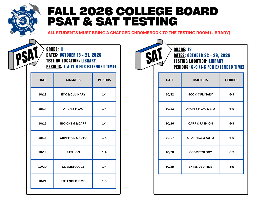 SHS FALL 2026 COLLEGE BOARD TESTING